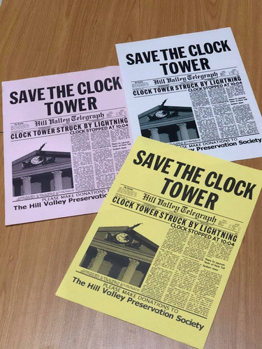 Folleto Clock Tower A4 Volver Al Futuro Back To The Future 1