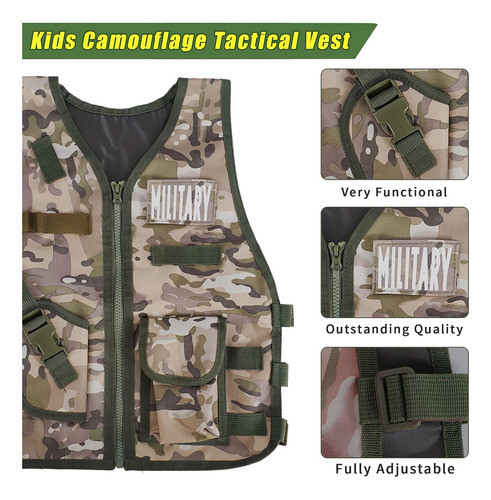 Disfraz Soldado Combate Militar Ejército Niños 3-8 Años 1