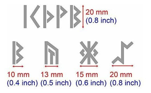 Stencil Runas Futhark Mayores, Alfabeto Antiguo 102 X 178 Mm 1