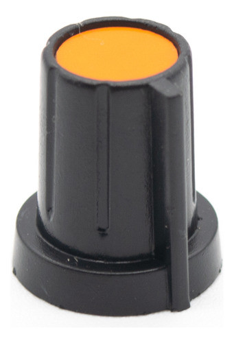 5 Perillas Potenciometro Naranjas 17mm X 19mm Eje Estriado 0