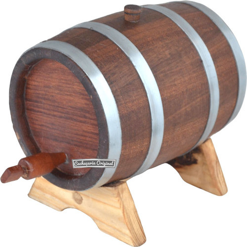 Barril Carote Pipa Madeira Cachaça Cedro 5 Litros Rústico 0