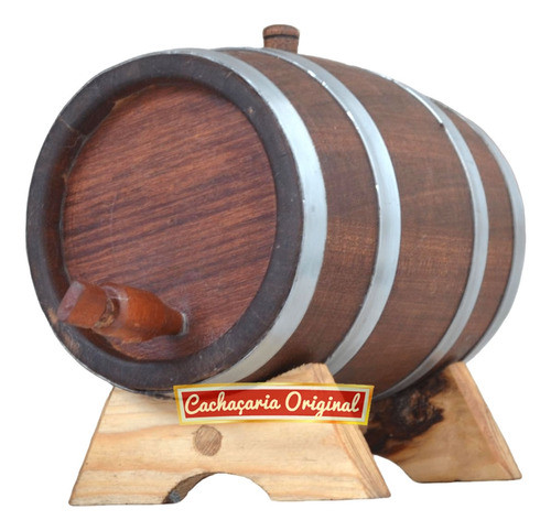 Barril Carote Pipa Madeira Cachaça Cedro 5 Litros Rústico 1