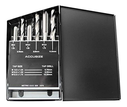Accusize Industrial Tools Juego De Taladros Y Machos De Rosc 1