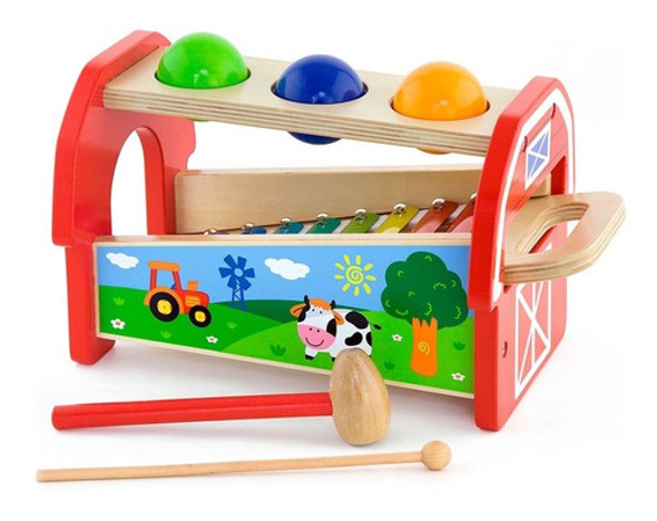 Xilófono Y Banco De Golpes  Para Niños Viga 0