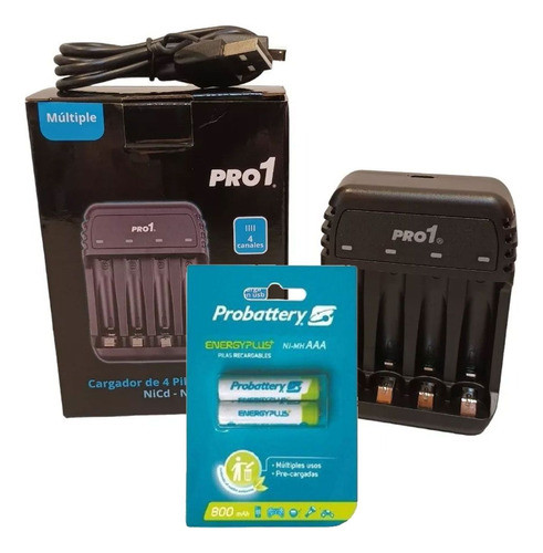Cargador Y Pilas Aaa Probattery Pro1 800mah Pila Recargable 0