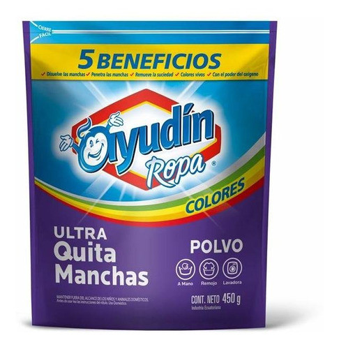 Pack X 6 Unid. Quitamancha  Rcolor 450 Gr Ayudin Aditivos P 0