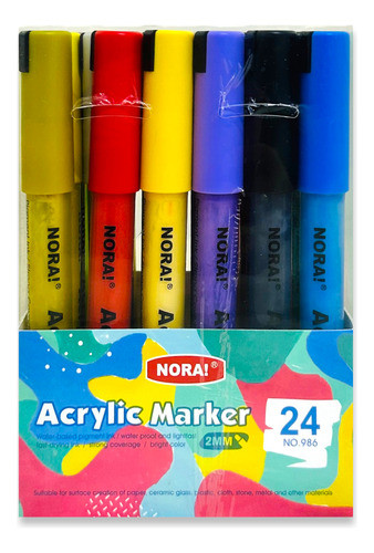 Marcadores Nora Acrilicos X 24 Serviciopapelero 1