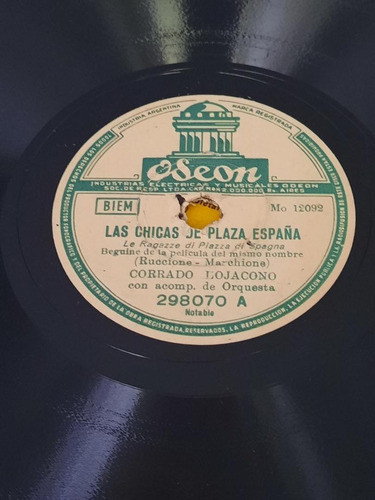 La Mujer.  Disco De Pasta 78 0