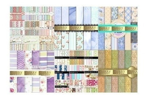 Kit Fondos Pepeles Imprimible  Shabby Chic Rosa, Violeta 0