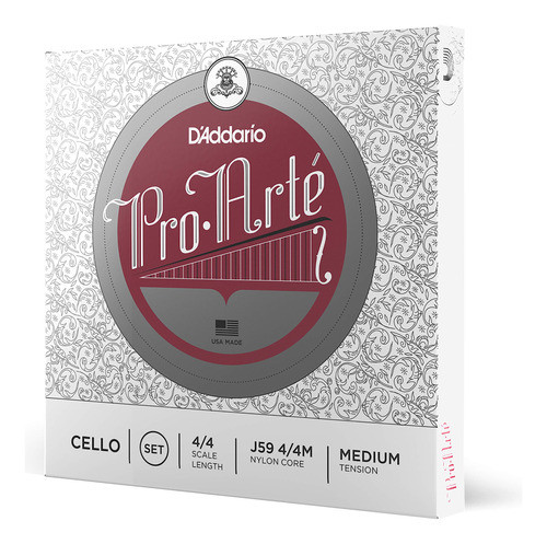 Daddario Pro Arte Cello String Set 4 4 Scale Medium 0