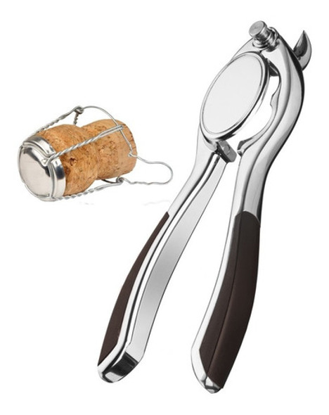 Sacacorcho Destapador De Champagne Vacu Vin Vacuvin Acero 0