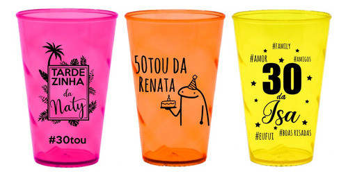 100 Copos Caldereta Twister Neon 500ml Personalizados 0