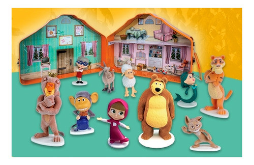 Colección Masha Y El Oso Cuento + Figura  N° 6 Lobo 1