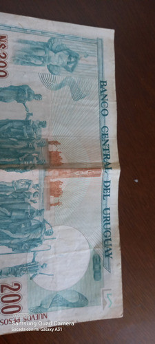 Billete De $200 Uruguayos Del Año 1986 1