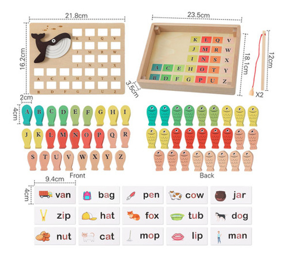 Jogo De Pesca Cor Forma Quebra-cabeça Presente Com Alfabeto 1
