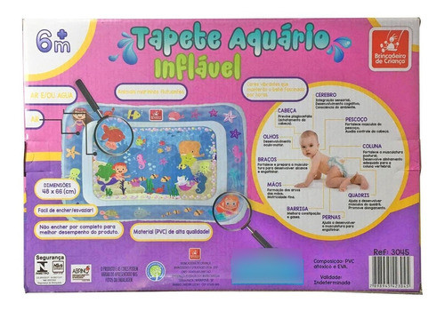 Tapete Aquário Inflável Divertido Bebê Fundo Do Mar 3045 1