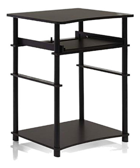 Escritorio P/computadora/laptop Furinno 10016bk/gy, Neg/gris 0
