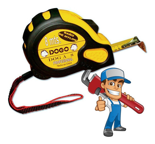 Cinta Métrica Dogo 8 Mts X 25mm Con 3 Frenos 0