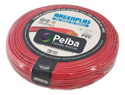 Cable Unipolar 1x2.50mm Rojo X 100 Mts 0