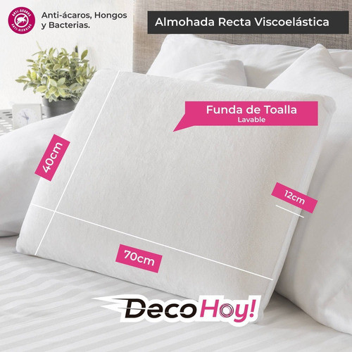 Almohada Viscoelastica Inteligente Pack X2 70x40 Vip 1