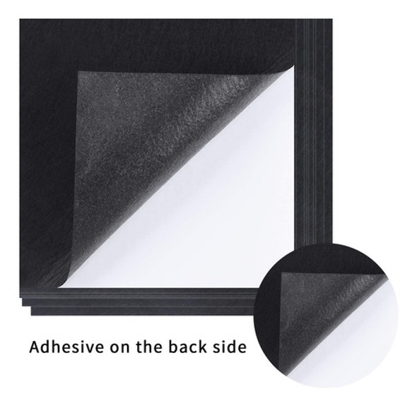 Hojas De Fieltro Adhesivas Negras, Tamaño A4, 21 X 30 Cm 1