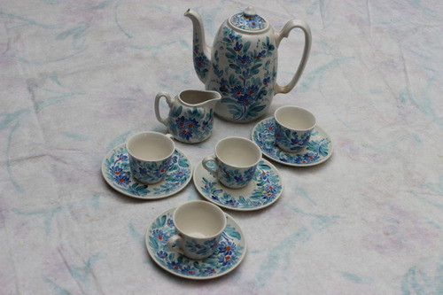 Juego Café.hartford.pintado A Mano.cafetera.cremera./ 0