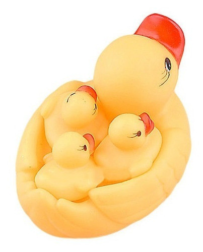 4pcs Bebé Agua Flotante Patos Amarillo Lindo Bañarse Desarro 0