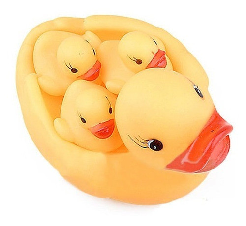 4pcs Bebé Agua Flotante Patos Amarillo Lindo Bañarse Desarro 1