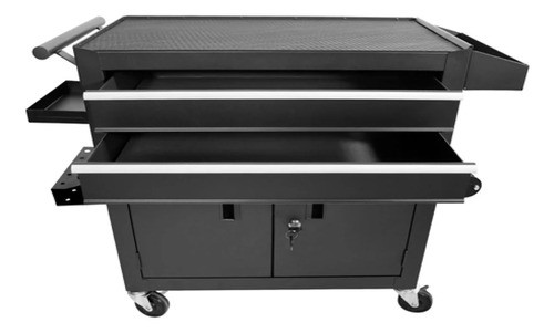 Mesa Auxiliar 2 Puertas Metal Negra Tattoo Tatuaje 1