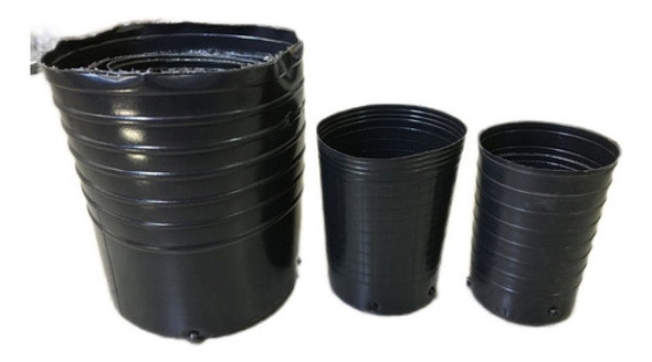 Balde De Cultivo 4 1/2 L Negro Venta Pack  50 Unidades 0