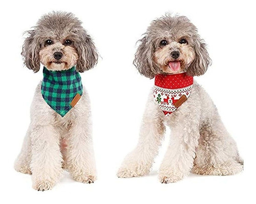 Bandana Para Perros Mycicy Navidad Clasico A Cuadros Lindos 1