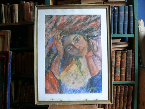 Germinal Lubrano. Pastel Sobre Papel Con Marco Y Vidrio 0