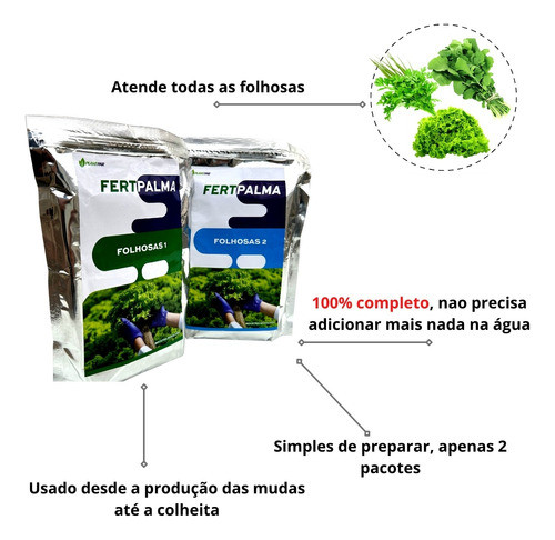 Nutriente Hidropônico Folhosas 1.000l + Medidor De Ph E Ec 1