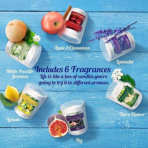 Housecret Juego De 12 Velas Arom Ticas Fuertes Con 6 1