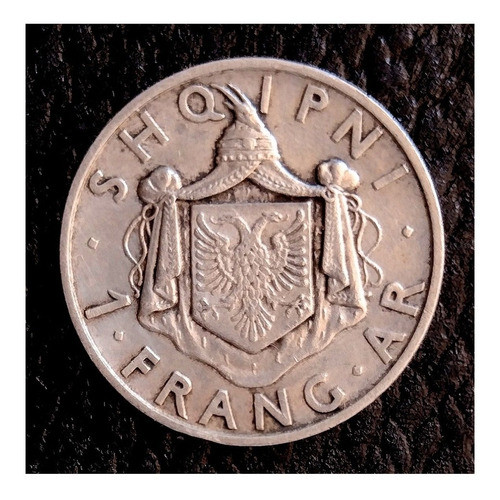 Albania 1 Frang 1937 Excelente Plata Km 16 Rey Zog I 1