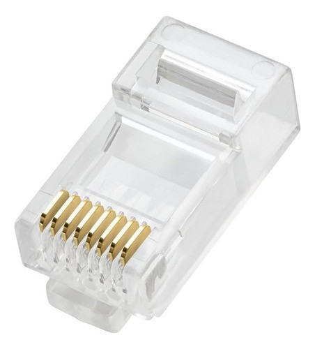 Conector Ficha Rj45 Bolsa X 100 Unidades Terminal De 2 Punta 0