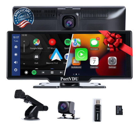 Pantalla Táctil Hd De 23.6cm Con Carplay Y Android Auto 0