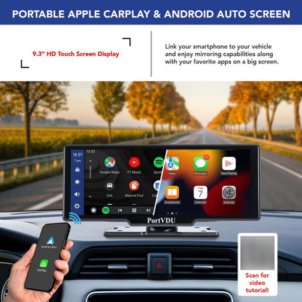Pantalla Táctil Hd De 23.6cm Con Carplay Y Android Auto 1