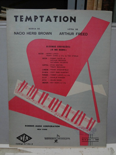 Partitura - Temptation  Nacio Herb Brown  Arthur Freed 0