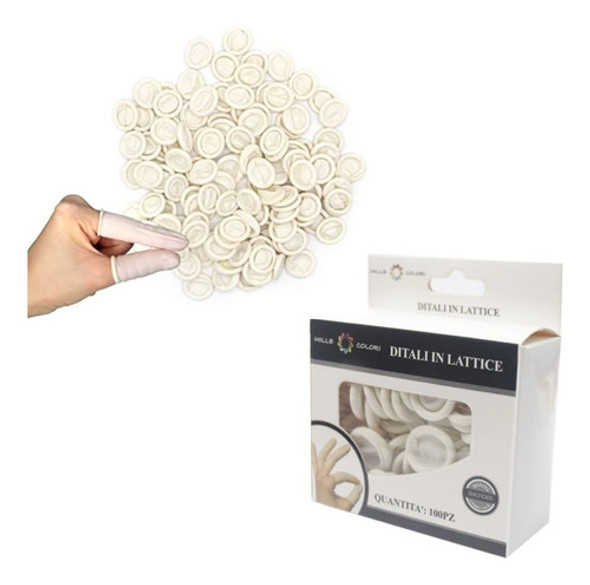 Guantes Para Dedos Látex Blanco 100 Unidades Uñas Manicuria 0 Guantes Para Dedos Látex Blanco 100 Unidades Uñas Manicuria 0