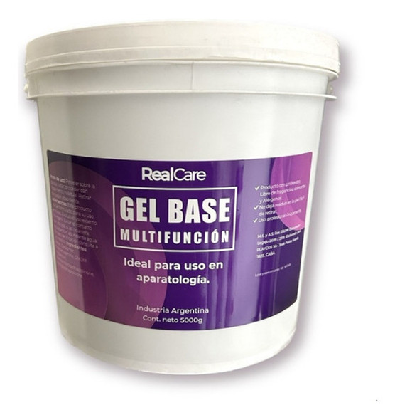 Gel Neutro Base Multifunción Real Care 5kg Libra Cosmetica 0