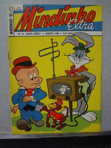 Gibi Mindinho Extra Nº 51 1958 Pernalonga Nova Série 0