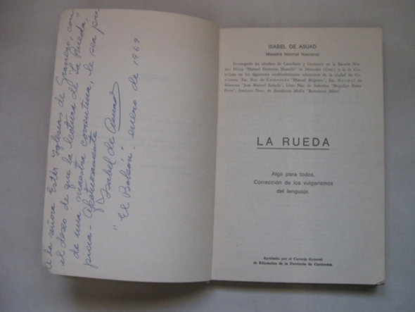 La Rueda, Isabel De Asuad. Firmado Y Dedicado 1