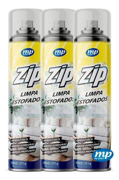 Kit 3 Limpa Estofado  My Place Zip Clean 300ml 0