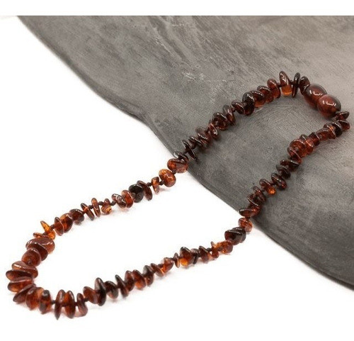 Collar Amber 32cm. Cognac 0