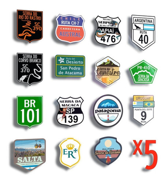 Kit 5 Adesivos Diversos 0