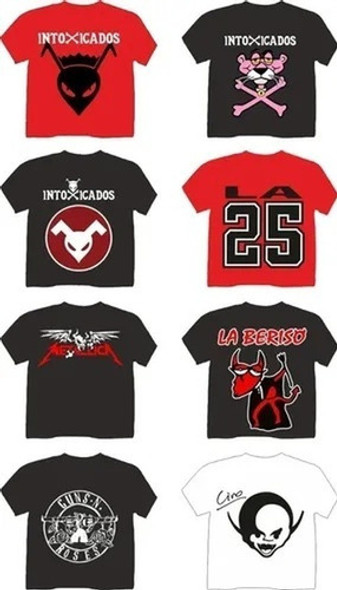Plantillas Sublimacion Bandas De Rock Internacional Y Latino 0