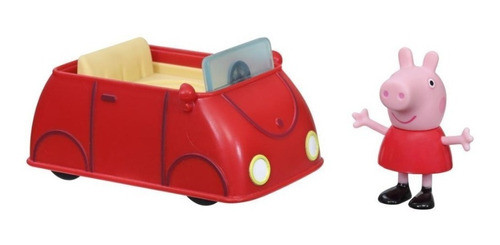 Muñeca Peppa Pig Con Su  Pequeño Auto Rojo - F2212 1