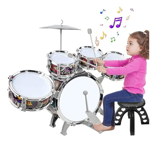 Raimy Juego De Batería Para Niños Pequeños Con 5 0