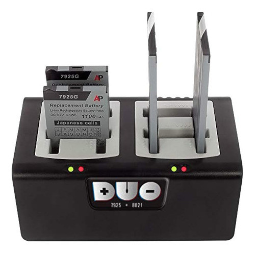 Cargador De Batería Duo De 4 Bahías Compatible Con Baterías 1